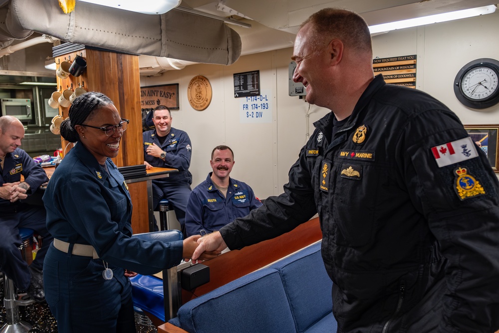 U.S. Second Fleet's Vice Commander Visit USS Delbert D. Black