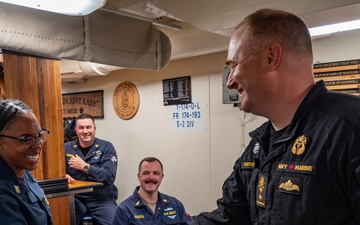 U.S. Second Fleet's Vice Commander Visit USS Delbert D. Black