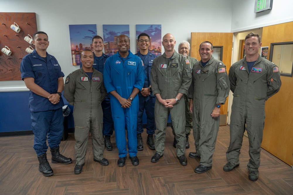 Commander Andre Douglas visits Coast Guard Air Station Miami