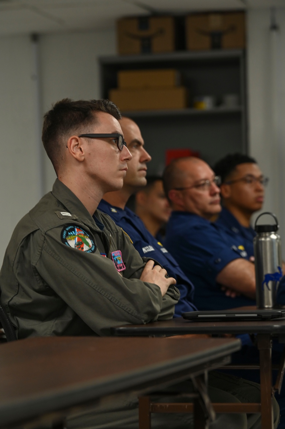 Commander Andre Douglas visits Coast Guard Air Station Miami