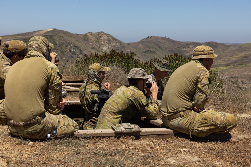 1st Recon Bn., Australians call for mortar fire