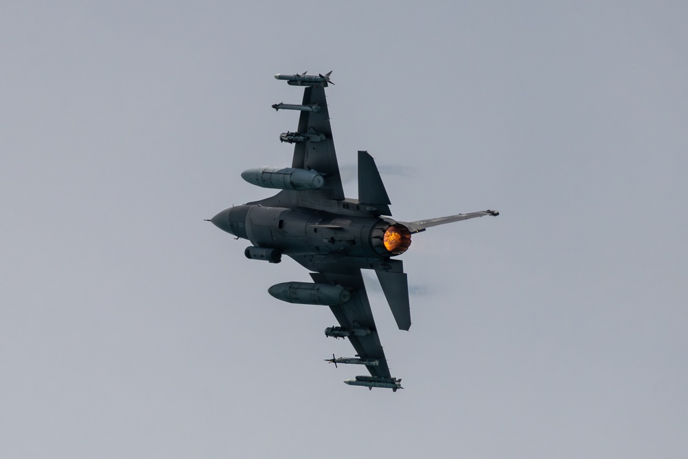 F-16 Flies over Patrick Space Force base