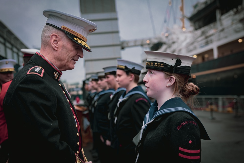 Assistant Commandant, Gen. Mahoney, takes first salute at Royal Edinburgh Military Tattoo