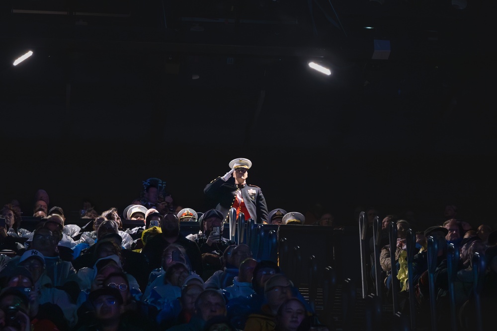 Assistant Commandant, Gen. Mahoney, takes first salute at Royal Edinburgh Military Tattoo