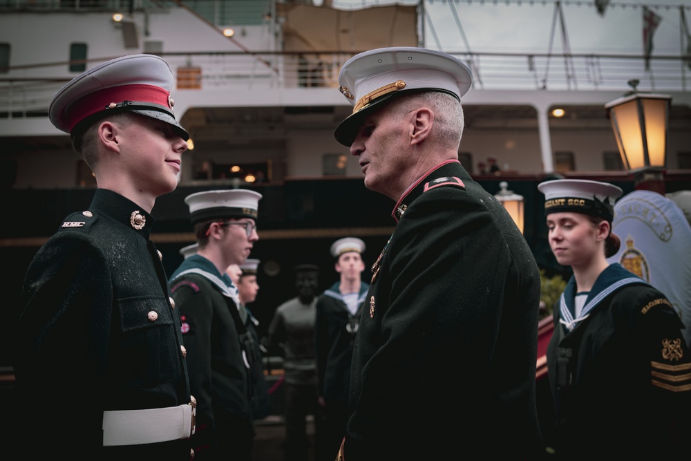 Assistant Commandant, Gen. Mahoney, takes first salute at Royal Edinburgh Military Tattoo