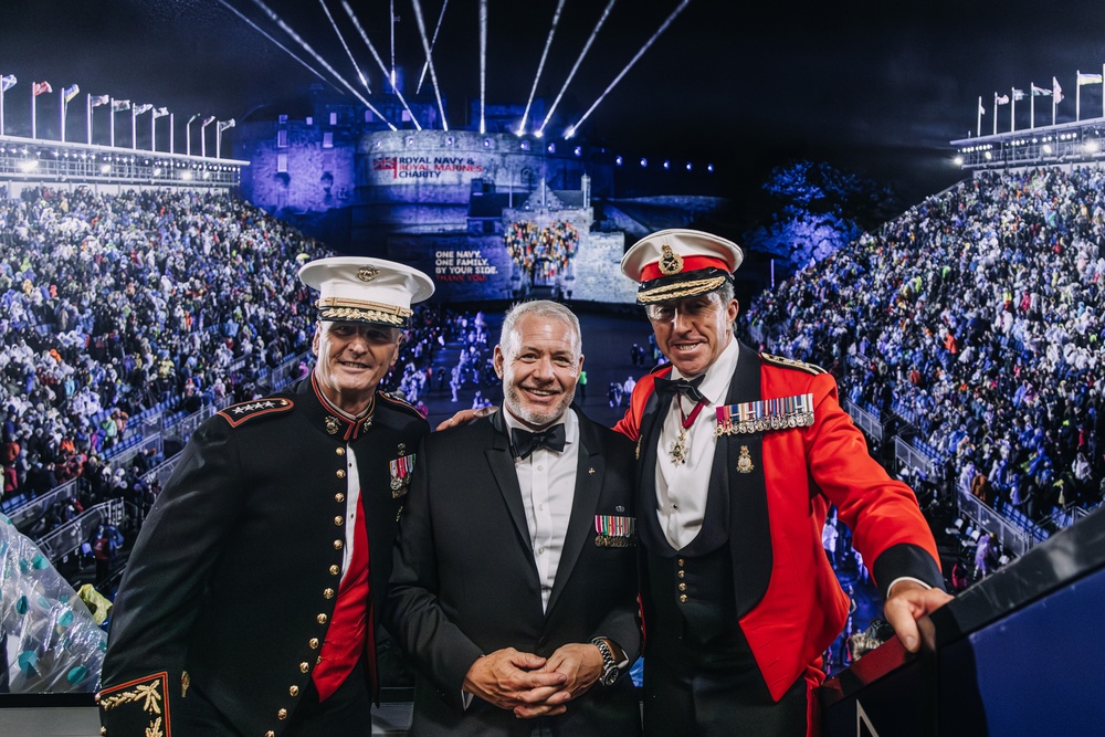 Assistant Commandant, Gen. Mahoney, takes first salute at Royal Edinburgh Military Tattoo