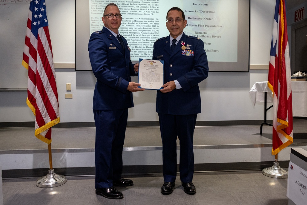Lt. Col. Guillermo Rivera Ramos Retirement Ceremony