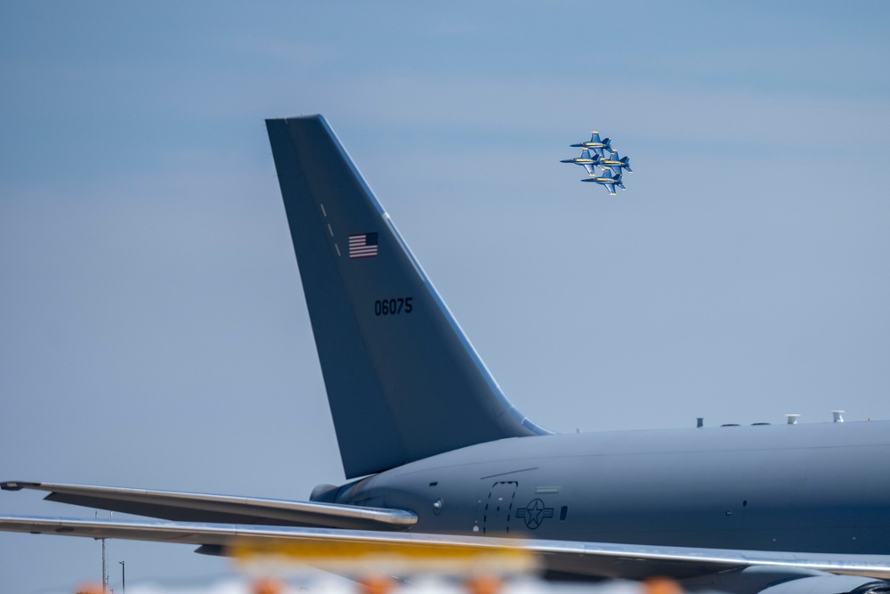 U.S. Navy Blue Angels arrive at McConnell
