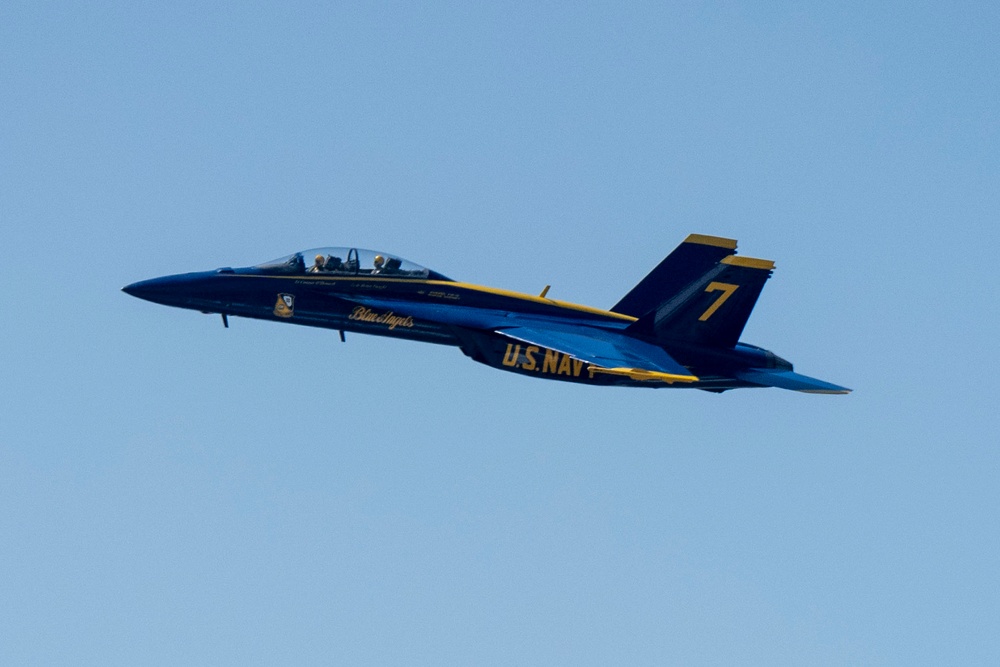 U.S. Navy Blue Angels arrive at McConnell