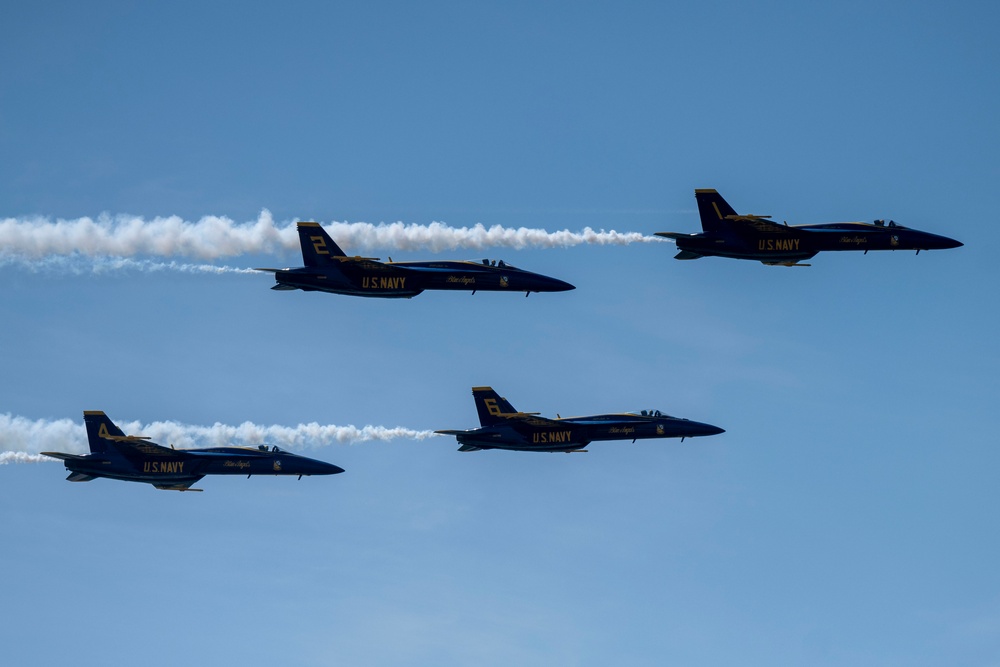 U.S. Navy Blue Angels arrive at McConnell