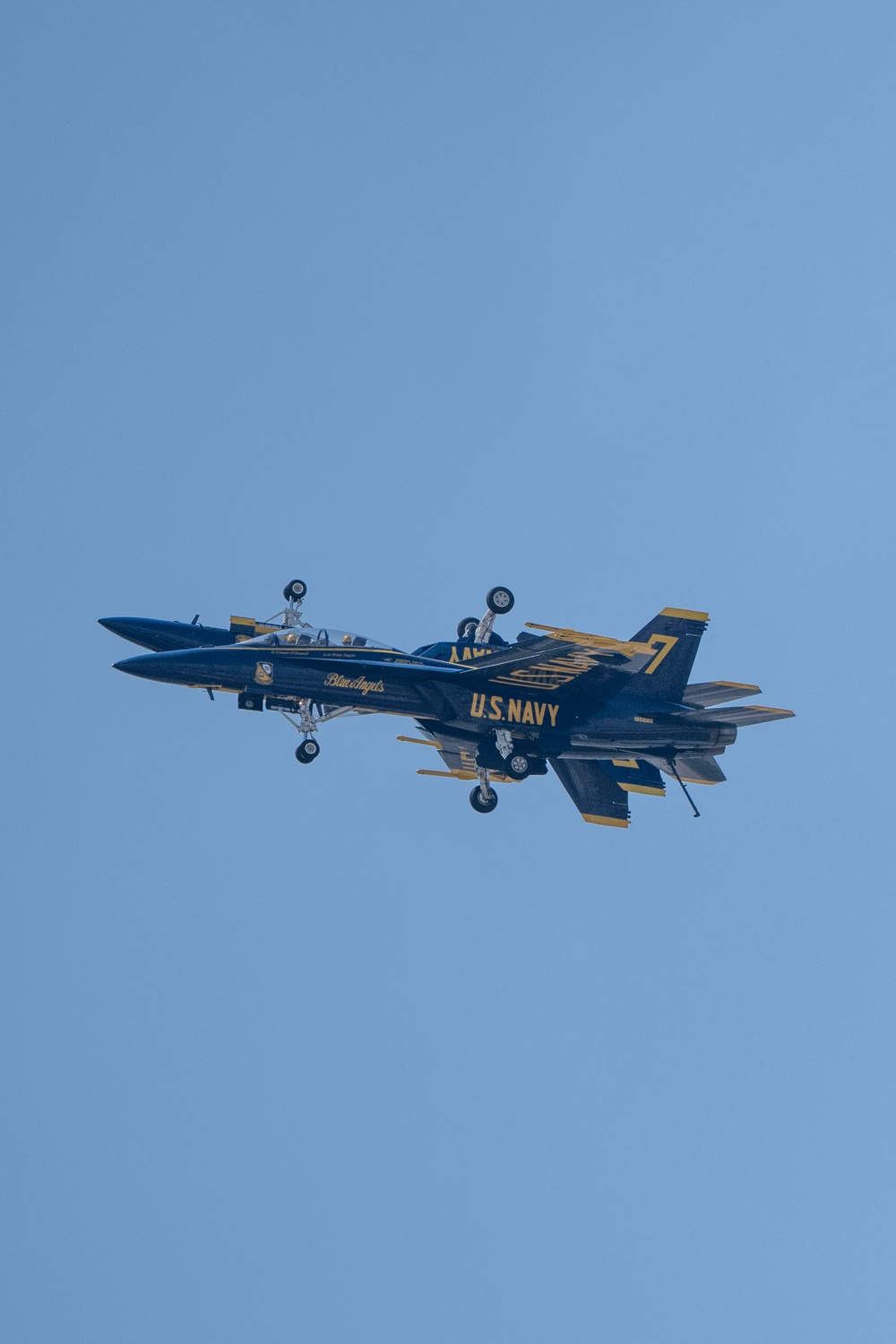 U.S. Navy Blue Angels arrive at McConnell