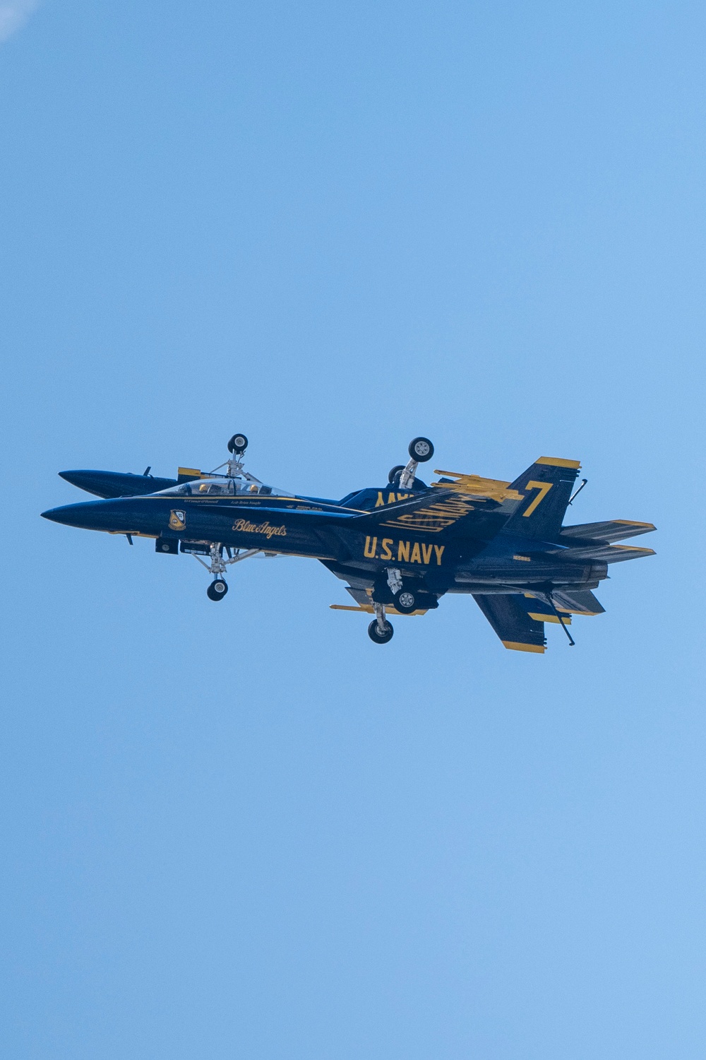 U.S. Navy Blue Angels arrive at McConnell