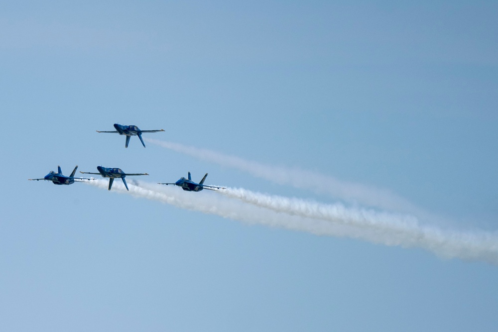 U.S. Navy Blue Angels arrive at McConnell