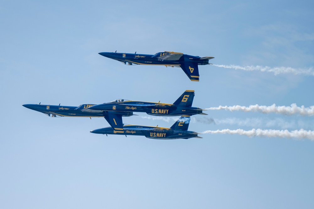 U.S. Navy Blue Angels arrive at McConnell