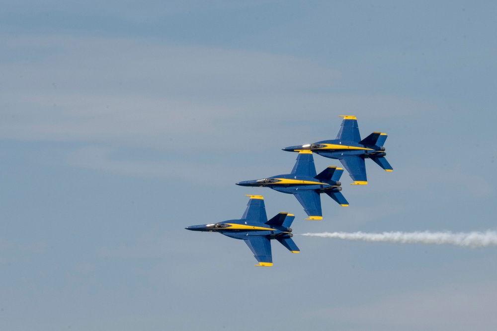 U.S. Navy Blue Angels arrive at McConnell