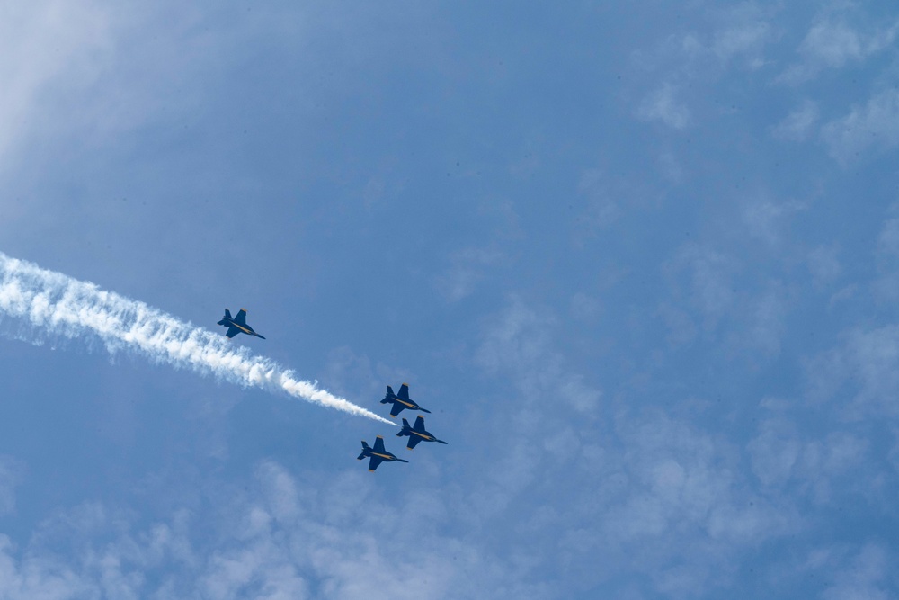 U.S. Navy Blue Angels arrive at McConnell