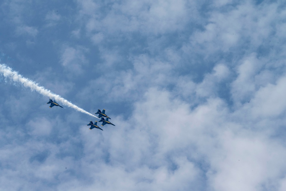 U.S. Navy Blue Angels arrive at McConnell