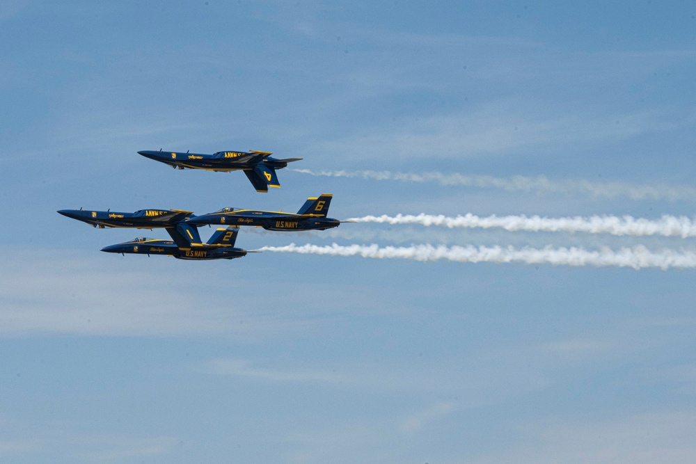 U.S. Navy Blue Angels arrive at McConnell