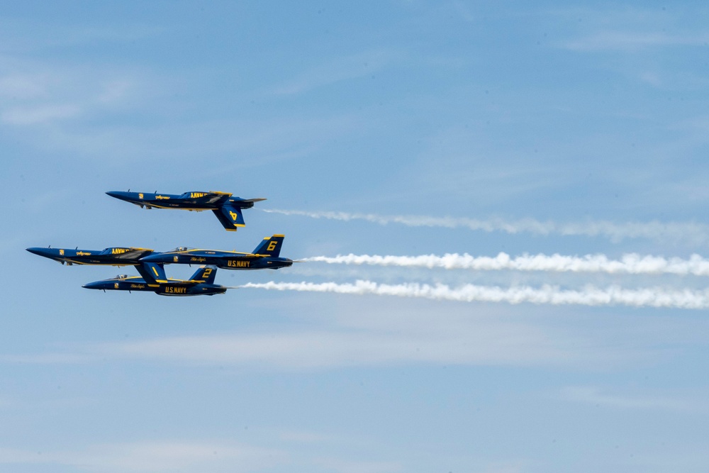 U.S. Navy Blue Angels arrive at McConnell