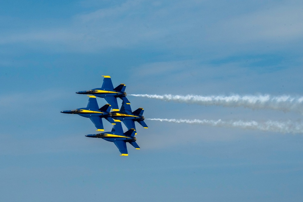 U.S. Navy Blue Angels arrive at McConnell