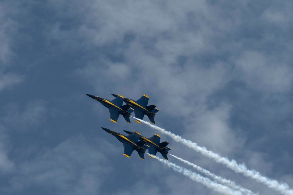 U.S. Navy Blue Angels arrive at McConnell