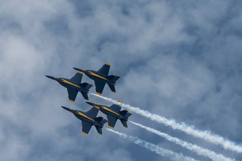 U.S. Navy Blue Angels arrive at McConnell