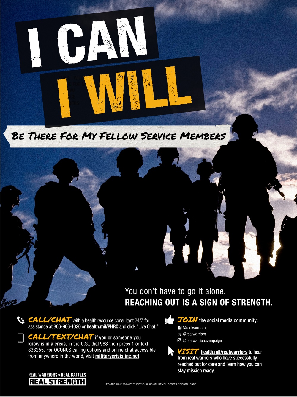 I Can, I Will Be There For My Fellow Service Members Poster