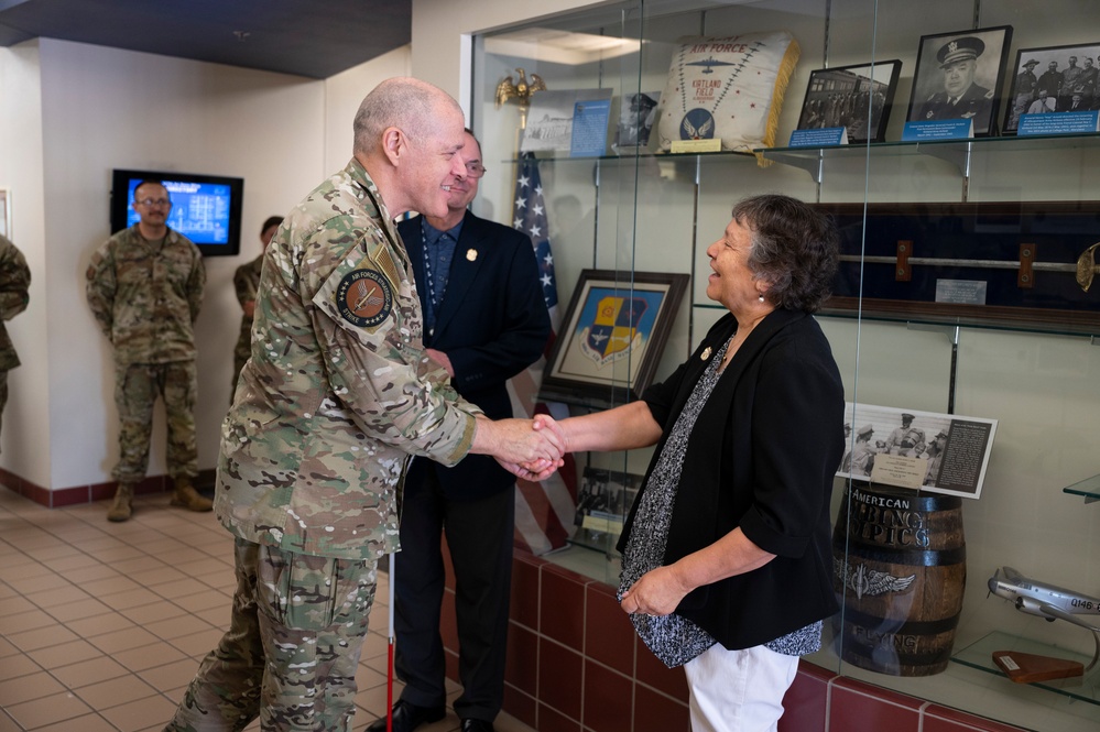 AFGSC commander and command chief visit KAFB