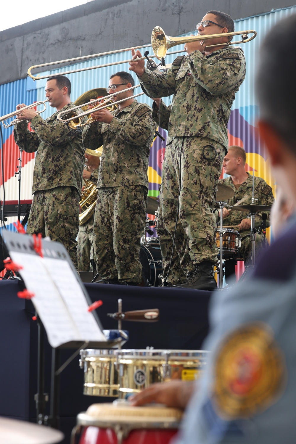 U.S. Fleet Forces Band “Uncharted Waters” performs at Colón 2000 Duty Free Mall