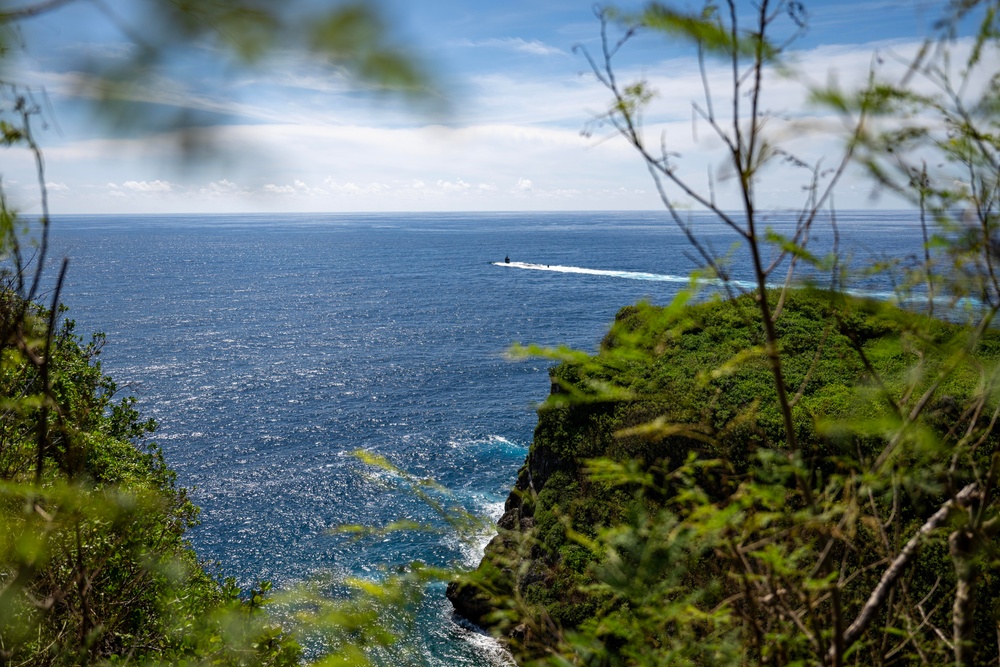 USS Asheville Departs Naval Base Guam