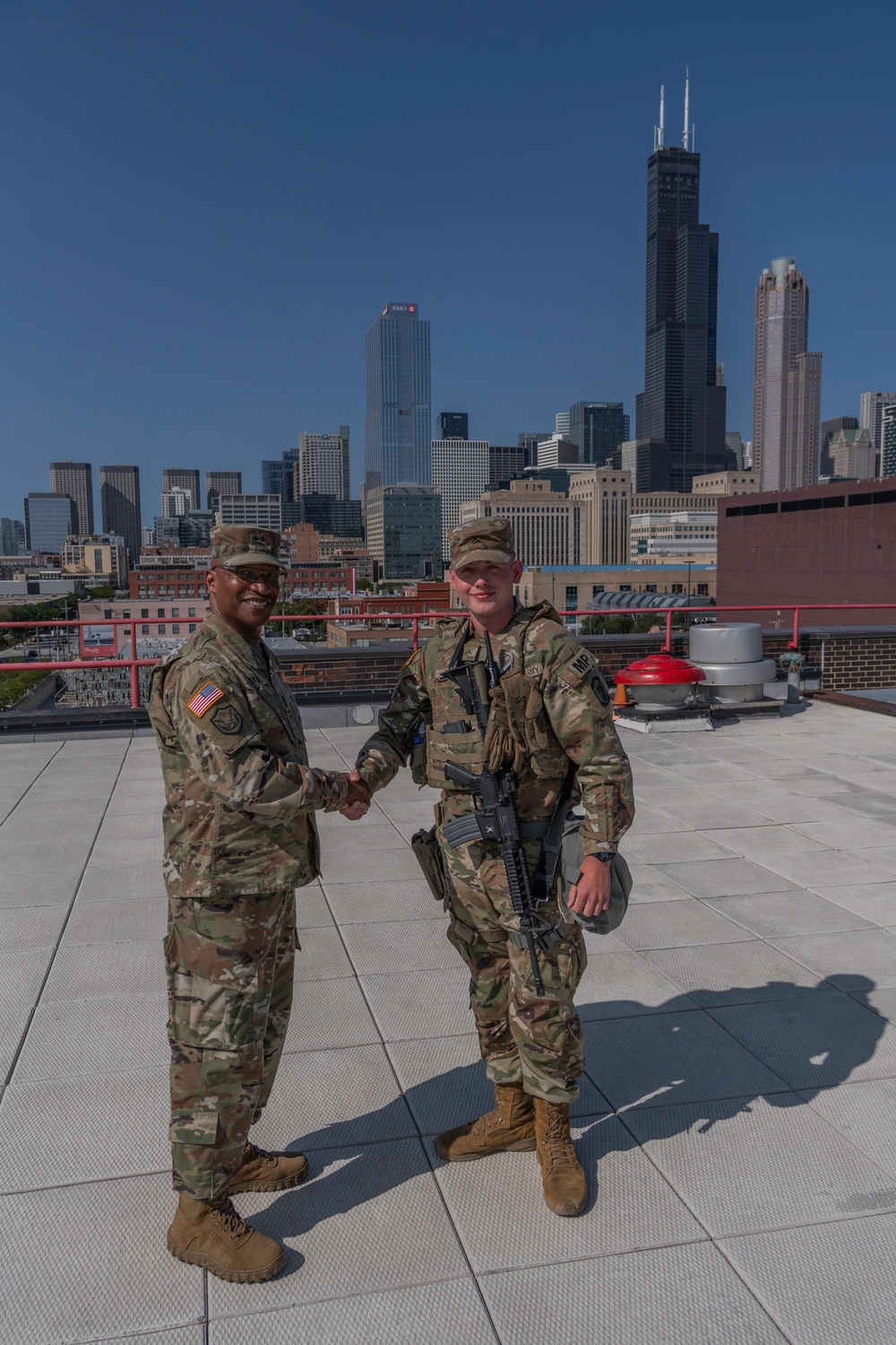 Riverside Native Illinois National Guardsmen Receives Major Generals Command Coin on State Active Duty