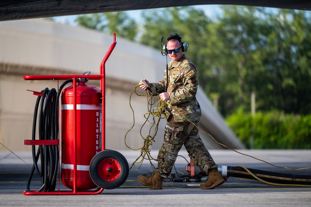 110th EBS completes hot pits at Diego Garcia during BTF