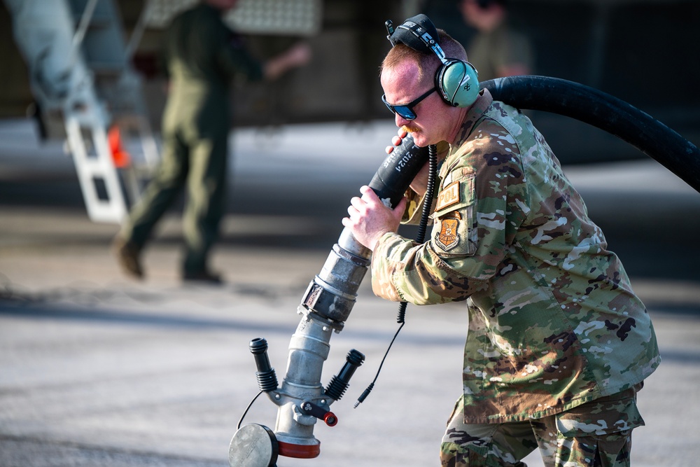 110th EBS completes hot pits at Diego Garcia during BTF