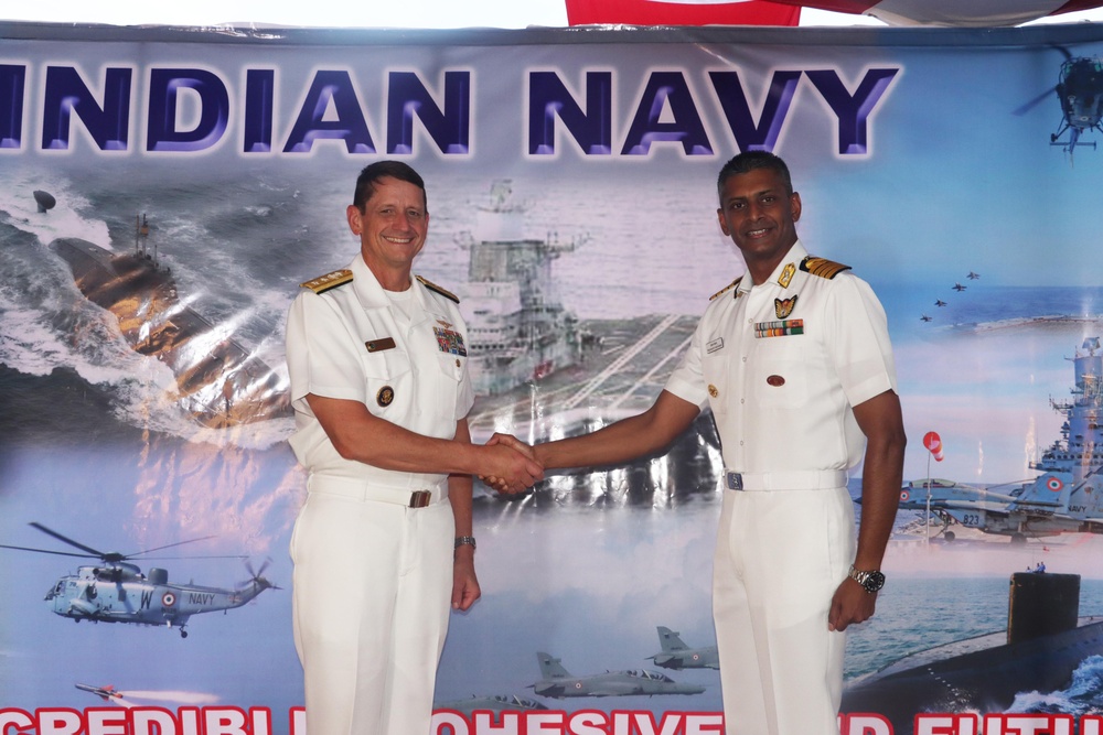 CJTF-M Attends INS Shivalik Reception at NBG