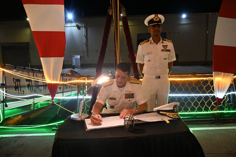 CJTF-M Attends INS Shivalik Reception at NBG