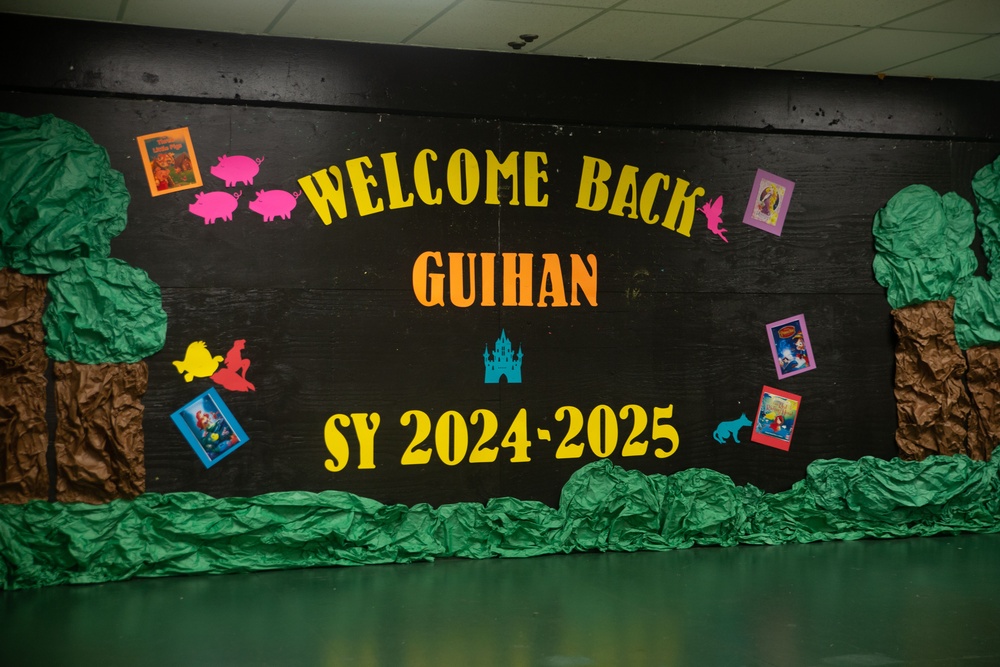 Camp Blaz Marines and sailors help prepare Finegayan Elementary School for the school year