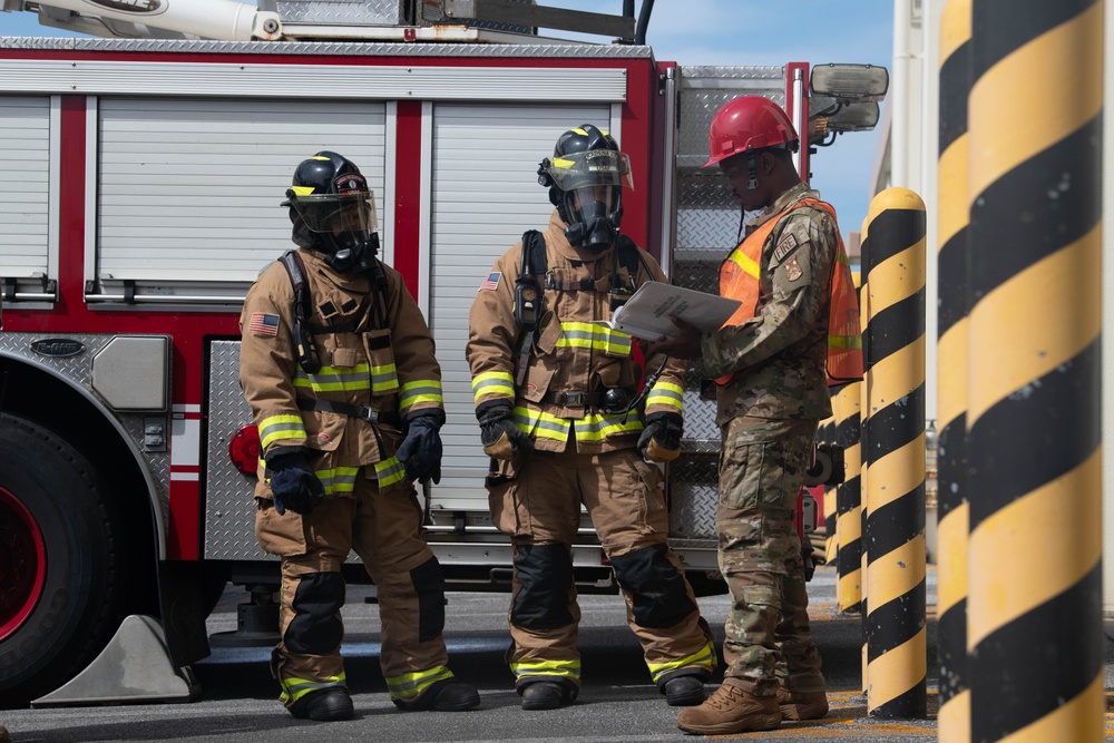 Kadena Fire Dawgs stay ready through hazmat exercise