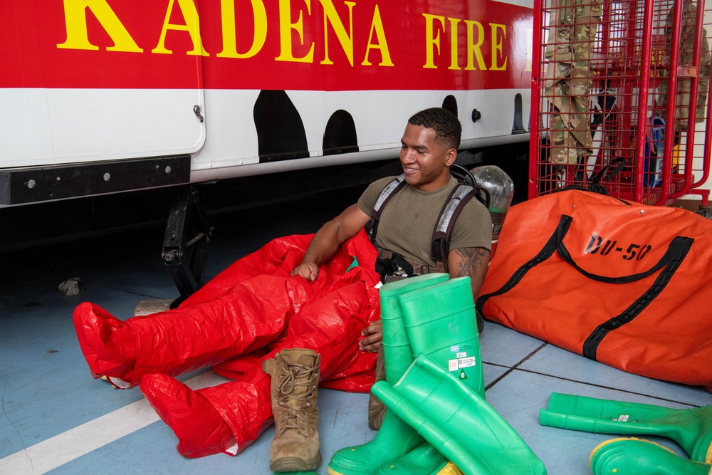 Kadena Fire Dawgs stay ready through HAZMAT exercise