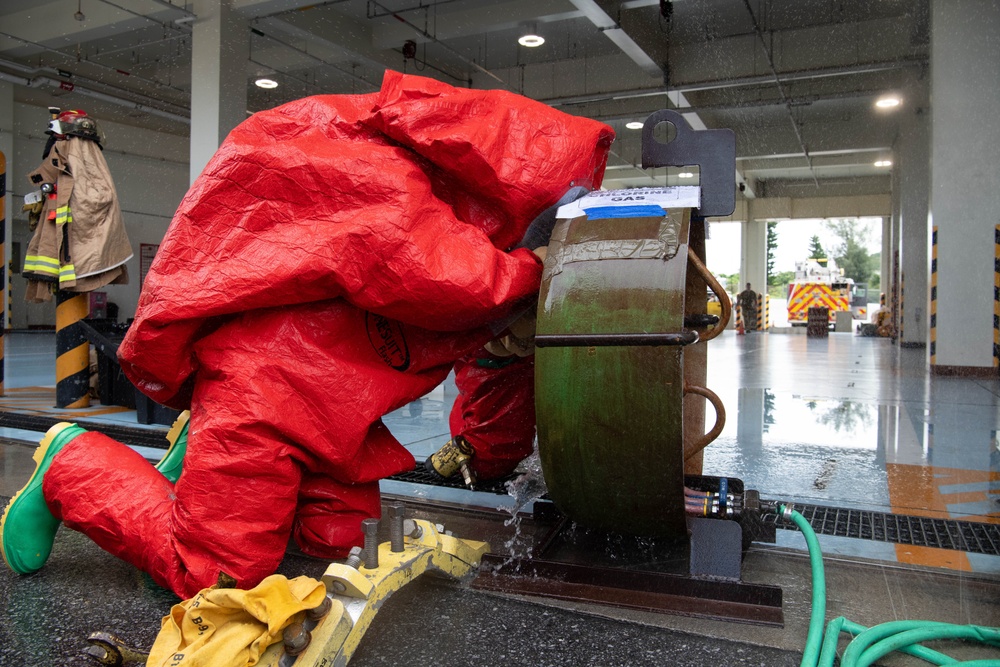 Kadena Fire Dawgs stay ready through hazmat exercise