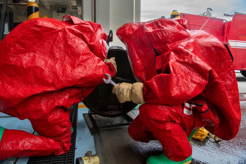 Kadena Fire Dawgs stay ready through hazmat exercise