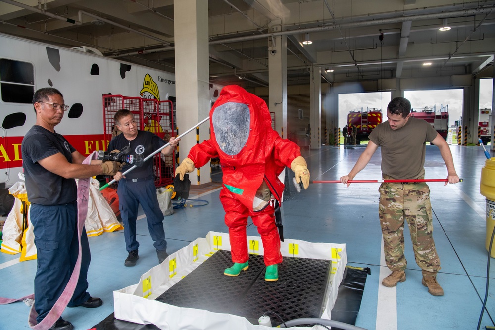 Kadena Fire Dawgs stay ready through hazmat exercise