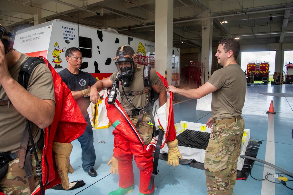 Kadena Fire Dawgs stay ready through hazmat exercise