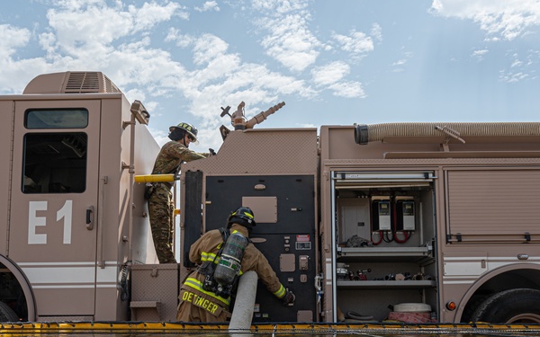 386th ECES firefighters and host nation participate in joint coalition exercise