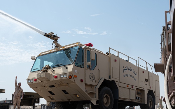 386th ECES firefighters and host nation participate in joint coalition exercise