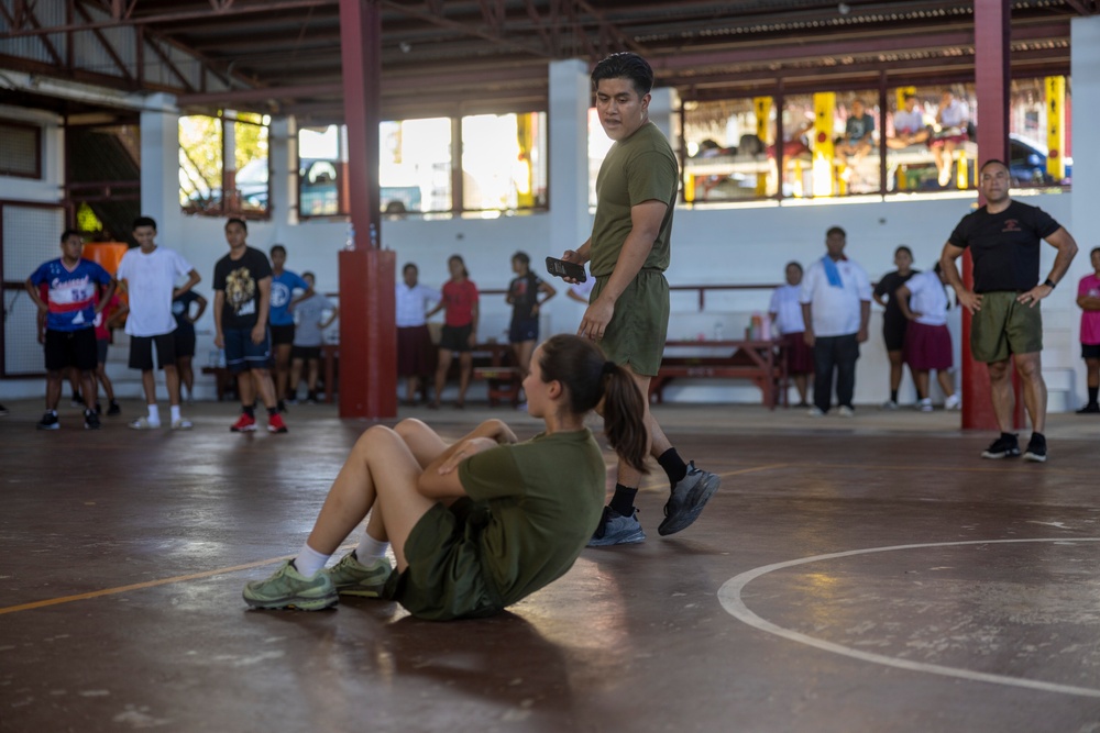 Koa Moana 24: Mindzenty High School Students train with Koa Moana and 12th Recruiting District Marines