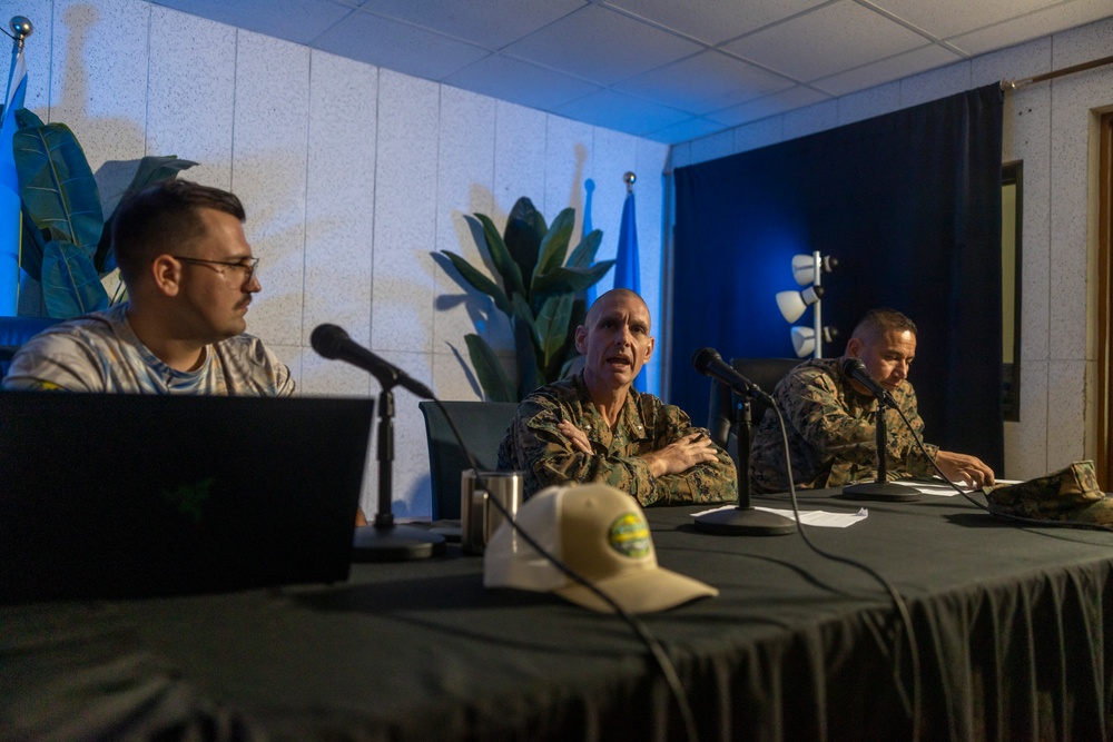 Koa Moana 24: Koa Moana Leadership and Marine Corps Recruiters Perform Local Radio Interview