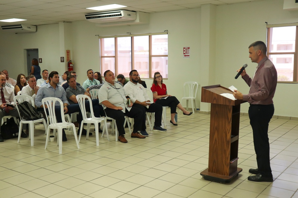 USACE's engineer José Bilbao addresses participants of the first USACE Caribbean District Industry Day