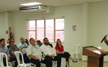 USACE's engineer José Bilbao addresses participants of the first USACE Caribbean District Industry Day