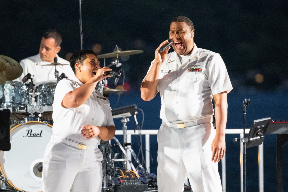 Navy Band performs in Lake George