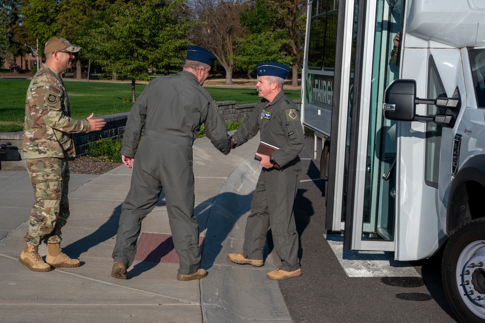 18th AF commander visits Fairchild AFB